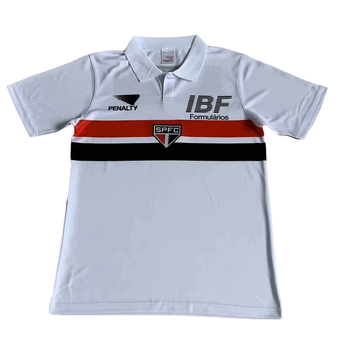 Camiseta Retro Sao Paulo Fc Primera Equipaci N Local Hombre