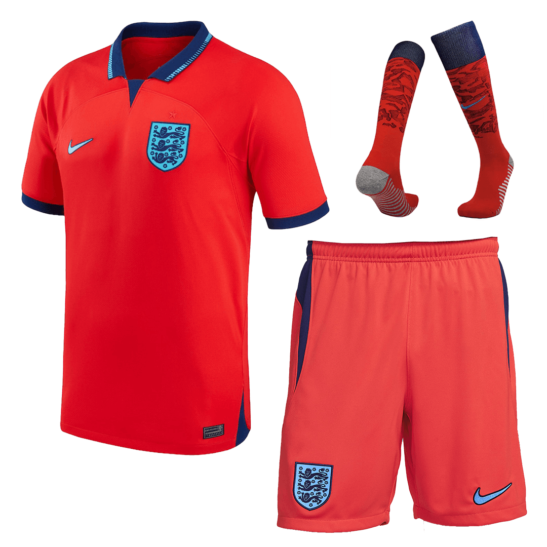 Conjunto Completo Inglaterra 2022 Segunda Equipación Visitante Copa del