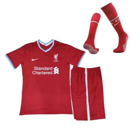 Equipaciones de fútbol para Niño Con Calcetines 2020/21 Liverpool - Local Futbol kit - camisetasfutbol