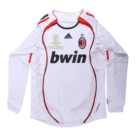 Camiseta Retro 2006/07 AC Milan Segunda Equipación Visitante Manga Larga Hombre - Versión Replica - camisetasfutbol