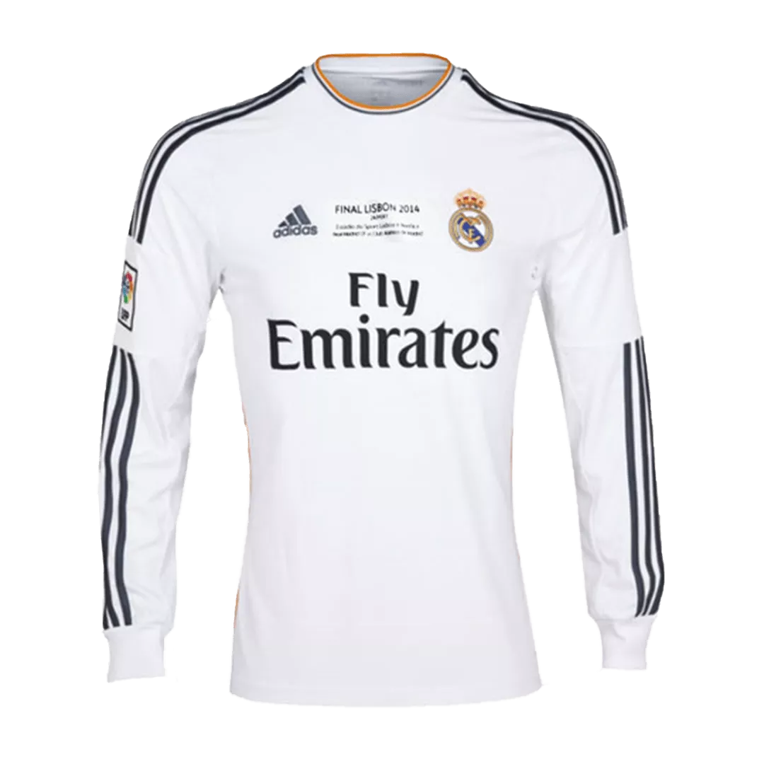 Camiseta Retro 2013/14 Real Madrid Primera Equipación Manga Larga Local Hombre - Versión Replica - camisetasfutbol