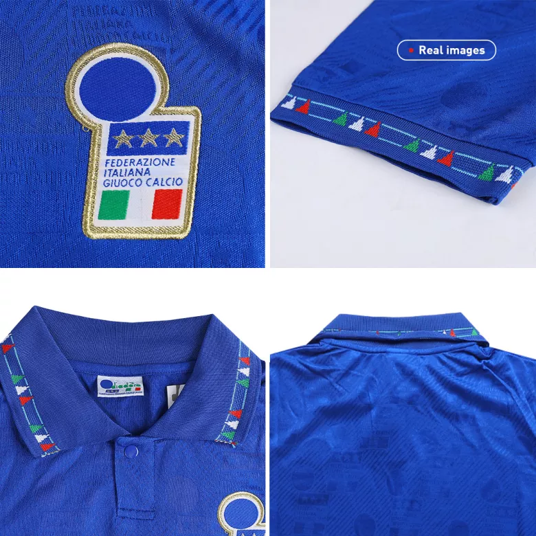 Camiseta Retro 1994 Italia Primera Equipación Copa del Mundo Local Hombre - Versión Hincha - camisetasfutbol