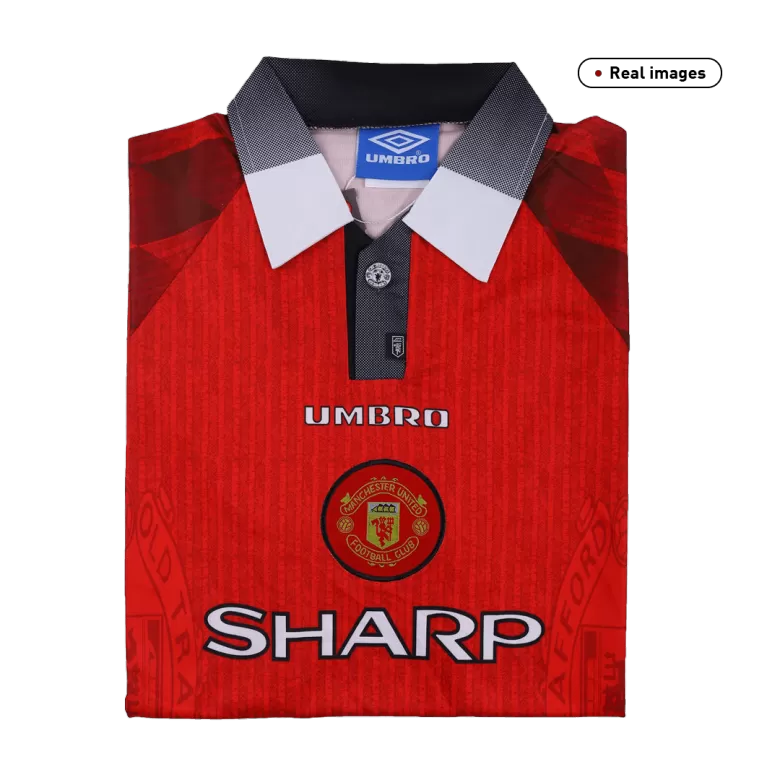 Camiseta Retro 1996/97 Manchester United Primera Equipación Local Hombre - Versión Hincha - camisetasfutbol