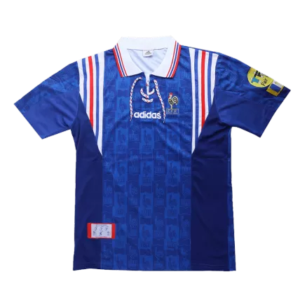 Camiseta Retro 1996 Francia Primera Equipación Local Hombre - Versión Hincha - camisetasfutbol