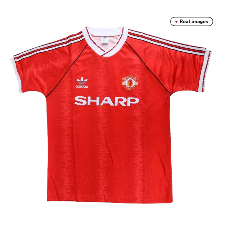 Camiseta Retro 1990/92 Manchester United Primera Equipación Local Hombre - Versión Hincha - camisetasfutbol