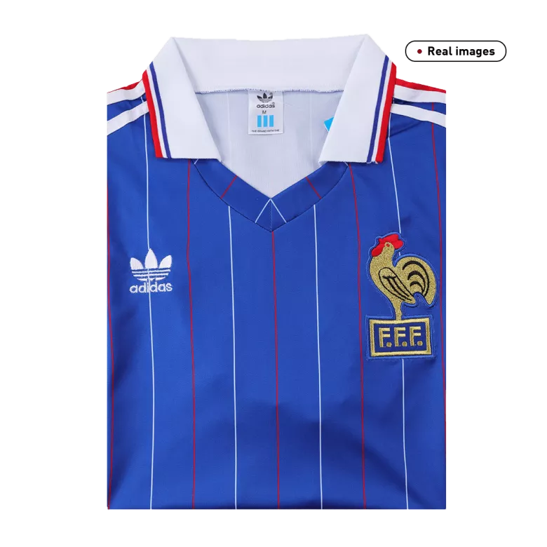 Camiseta de Fútbol Retro Francia Local 1982 Copa del Mundo para Hombre - Personalizada - camisetasfutbol