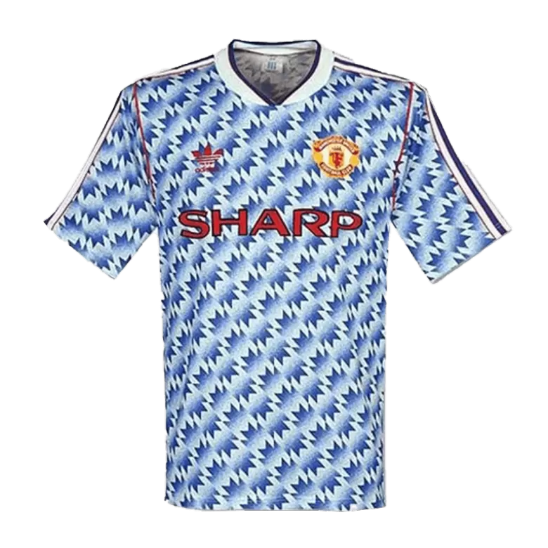 Camiseta Retro 1990/92 Manchester United Segunda Equipación Visitante Hombre - Versión Hincha - camisetasfutbol