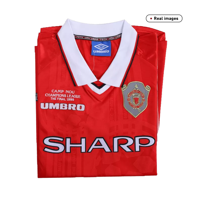 Camiseta Retro 1999/00 Manchester United Primera Equipación Local Hombre - Versión Hincha - camisetasfutbol