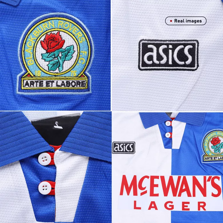 Camiseta Retro 1994/95 Blackburn Rovers Primera Equipación Local Hombre - Versión Hincha - camisetasfutbol
