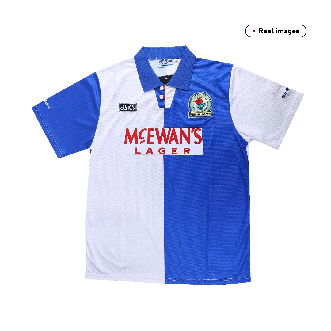 Camiseta Retro 1994/95 Blackburn Rovers Primera Equipación Local Hombre ...