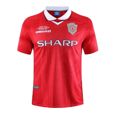 UCL Camiseta Retro 1999/00 Manchester United Primera Equipación Local Hombre - Versión Hincha - camisetasfutbol