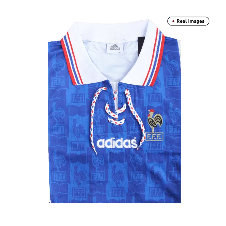 Camiseta Retro 1996 Francia Primera Equipación Local Hombre - Versión Hincha - camisetasfutbol
