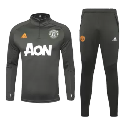 Conjunto Entrenamiento Manchester United 2020/21 Hombre (Chándal de Media Cremallera + Pantalón) - camisetasfutbol