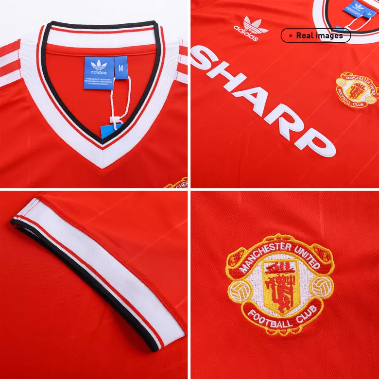 Camiseta Retro 1982/84 Manchester United Primera Equipación Local Hombre - Versión Hincha - camisetasfutbol