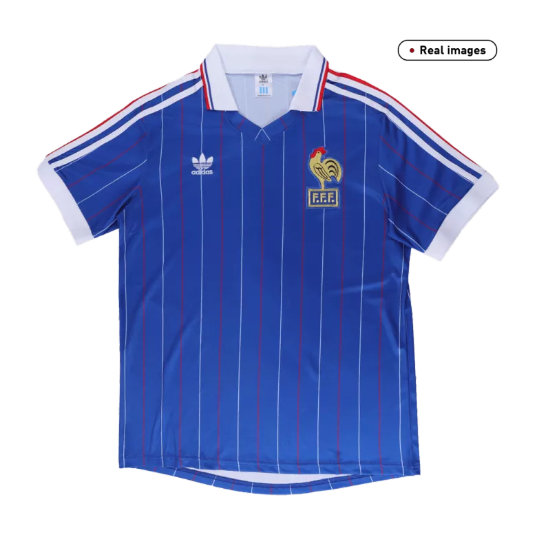 Camiseta de Fútbol Retro Francia Local 1982 Copa del Mundo para Hombre - Personalizada - camisetasfutbol
