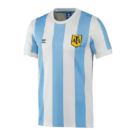 Camiseta Retro 1978 Argentina Primera Equipación Local Hombre Adidas - Versión Replica - camisetasfutbol