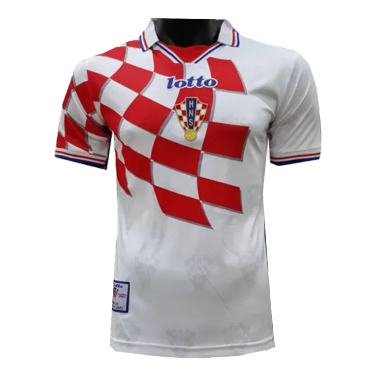 Camiseta Retro 1998 Croacia Primera Equipación Local Hombre - Versión Hincha - camisetasfutbol