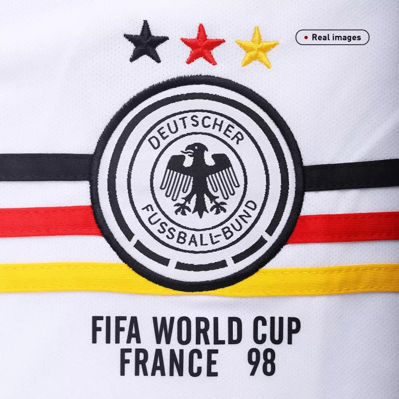 Camiseta Retro 1998 Alemania Primera Equipación Copa del Mundo Local Hombre - Versión Hincha - camisetasfutbol