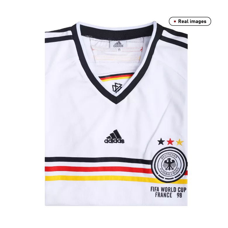 Camiseta Retro 1998 Alemania Primera Equipación Copa del Mundo Local Hombre - Versión Hincha - camisetasfutbol