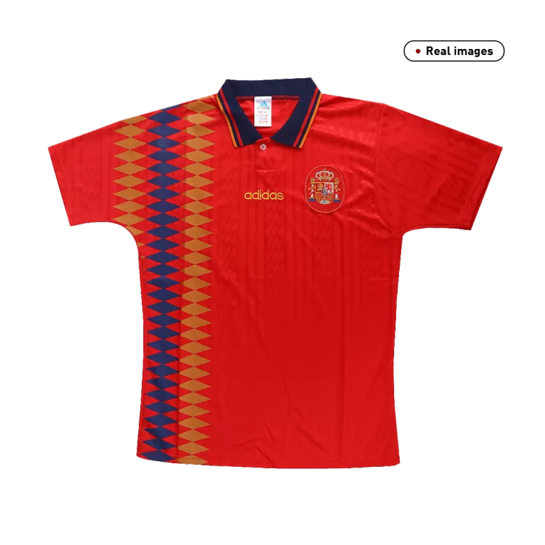 Camiseta Retro 1994 España Primera Equipación Local Hombre - Versión Hincha - camisetasfutbol