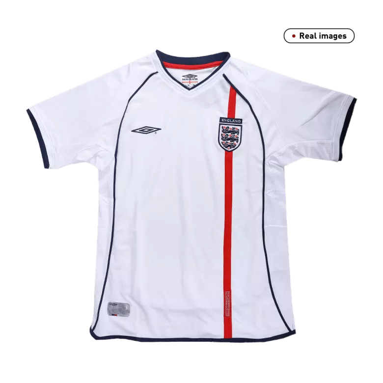 Camiseta Retro 2002 Inglaterra Primera Equipación Local Hombre - Versión Hincha - camisetasfutbol