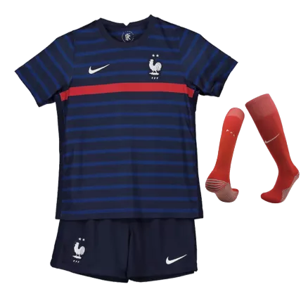 Miniconjunto Completo Francia Primera Equipación Local Niño (Camiseta + Pantalón Corto + Calcetines) - camisetasfutbol