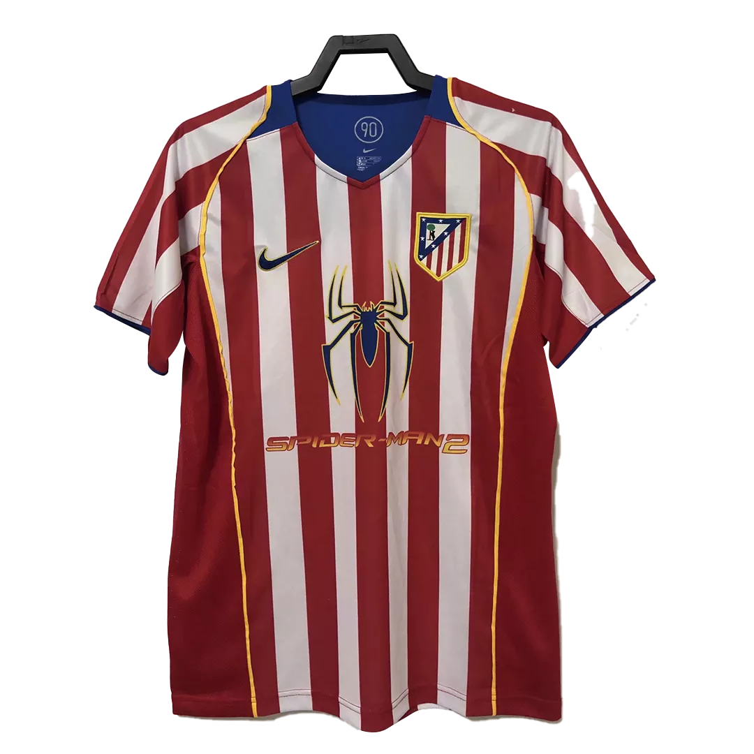 Camiseta Retro 2004/05 Atlético de Madrid Primera Equipación Local Hombre - Versión Replica - camisetasfutbol