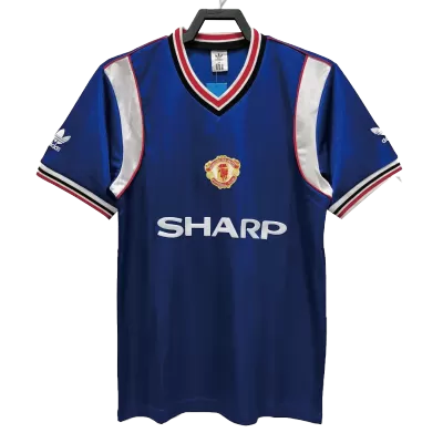 Camiseta Retro 1985 Manchester United Segunda Equipación Visitante Hombre - Versión Hincha - camisetasfutbol