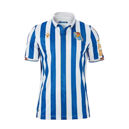 Camiseta de Futbol Local para Hombre Real Sociedad 2021 - Version Hincha Personalizada - camisetasfutbol