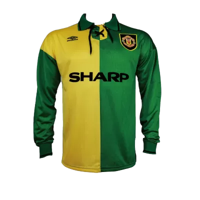 Camiseta Retro 1992 Manchester United Segunda Equipación Visitante Manga Larga Hombre - Versión Hincha - camisetasfutbol