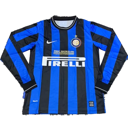 Camiseta Retro 2010 Inter de Milán Primera Equipación Manga Larga Local Hombre - Versión Hincha - camisetasfutbol