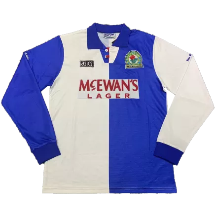 Camiseta Retro 1994/95 Blackburn Rovers Primera Equipación Manga Larga Local Hombre - Versión Hincha - camisetasfutbol
