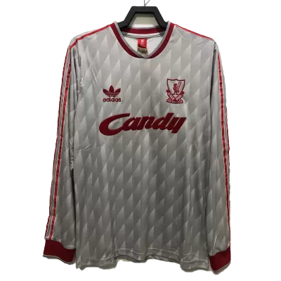 Camiseta Retro 1989 Liverpool Segunda Equipación Visitante Manga Larga Hombre - Versión Hincha - camisetasfutbol