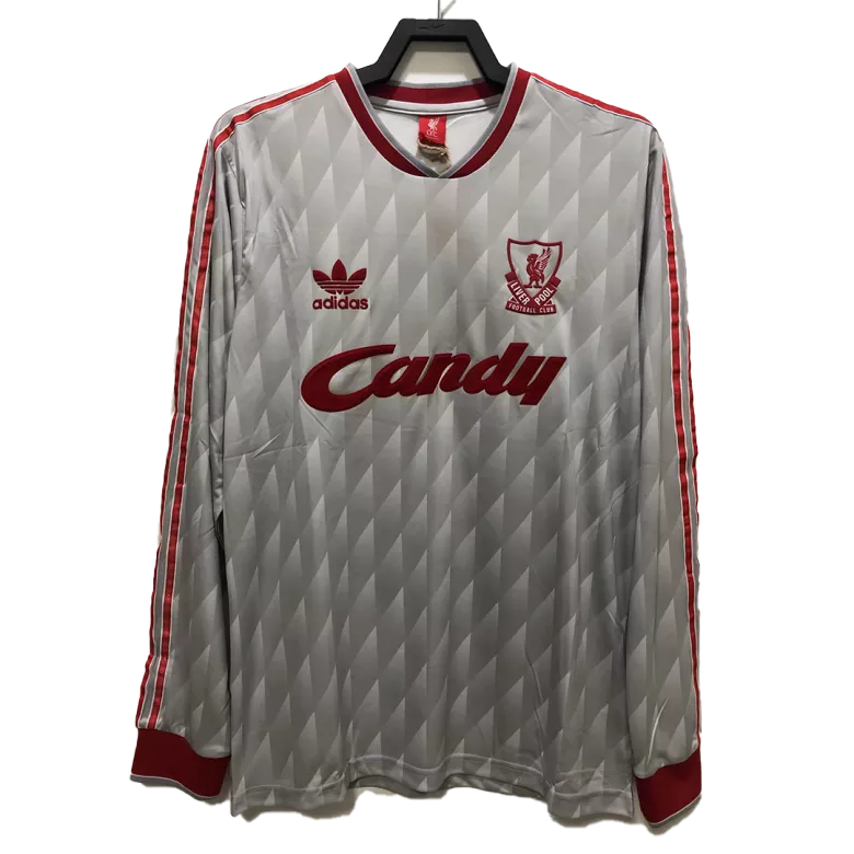Camiseta Retro 1989 Liverpool Segunda Equipación Visitante Manga Larga Hombre - Versión Hincha - camisetasfutbol