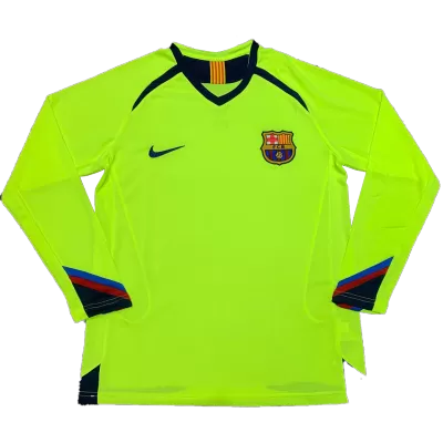 Camiseta Retro 2005/06 Barcelona Segunda Equipación Visitante Manga Larga Hombre - Versión Hincha - camisetasfutbol