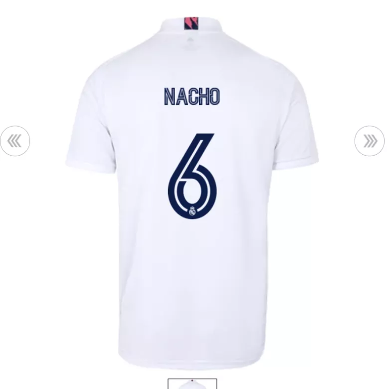 Camiseta de Fútbol Nacho #6 Personalizada 1ª Real Madrid 2020/21 - camisetasfutbol