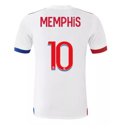 Camiseta de Fútbol MEMPHIS #10 Personalizada 1ª Olympique Lyonnais 2020/21 - camisetasfutbol