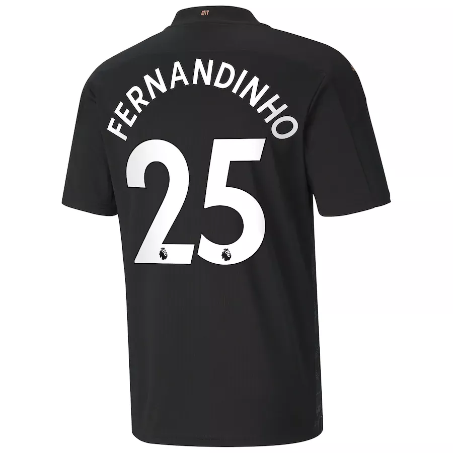 Camiseta de Fútbol FERNANDINHO #25 Personalizada 2ª Manchester City 2020/21 - camisetasfutbol