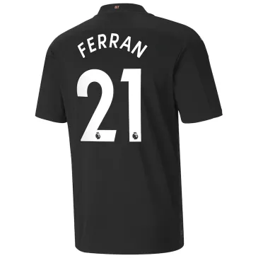 Camiseta de Fútbol FERRAN #21 Personalizada 2ª Manchester City 2020/21 - camisetasfutbol