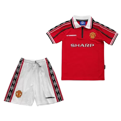 Equipaciones de fútbol para Niño Manchester United 1998 - de Local Futbol Kit Personalizados - camisetasfutbol