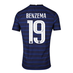 Camiseta de Fútbol BENZEMA #19 Personalizada 1ª Francia 2020