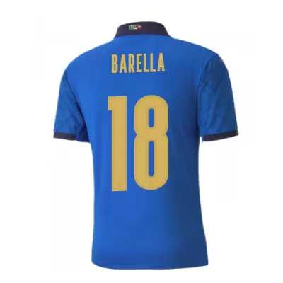 Camiseta de Fútbol BARELLA #18 Personalizada 1ª Italia 2020 - camisetasfutbol