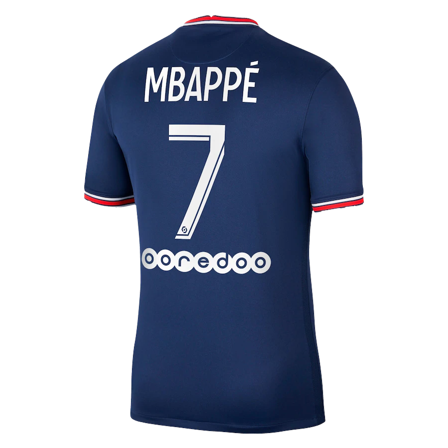 Camiseta de Fútbol MBAPPÉ #7 Personalizada 1ª PSG 2021/22