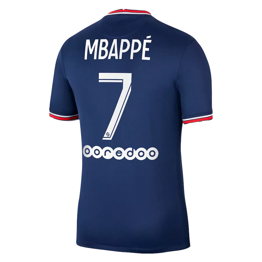 Camiseta Futbol Local de Hombre PSG 2021/22 con Número de MBAPPÉ #7 - camisetasfutbol