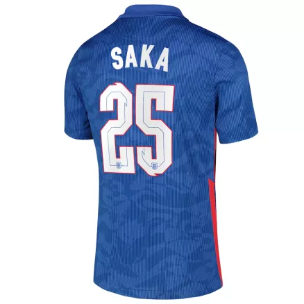 Camiseta Futbol Visitante de Hombre Inglaterra 2020 con Número de SAKA #25 - camisetasfutbol