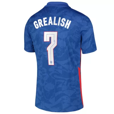 Camiseta Futbol Visitante de Hombre Inglaterra 2020 con Número de GREALISH #7 - camisetasfutbol