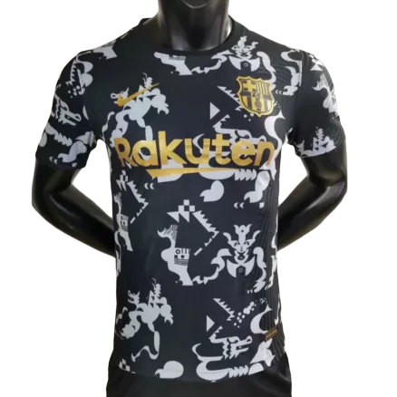 Camiseta Auténtica Manga Corta Barcelona 2021 Entrenamiento Hombre - Versión Jugador - camisetasfutbol