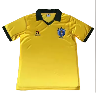 Camiseta Retro 1985 Brazil Primera Equipación Local Hombre - Versión Hincha - camisetasfutbol