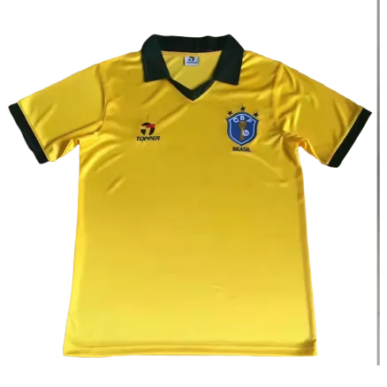 Camiseta Retro 1985 Brazil Primera Equipación Local Hombre - Versión Hincha - camisetasfutbol