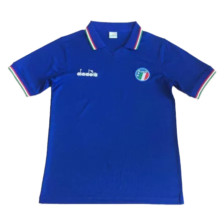 Camiseta Retro 1986 Italia Primera Equipación Local Hombre - Versión Replica - camisetasfutbol